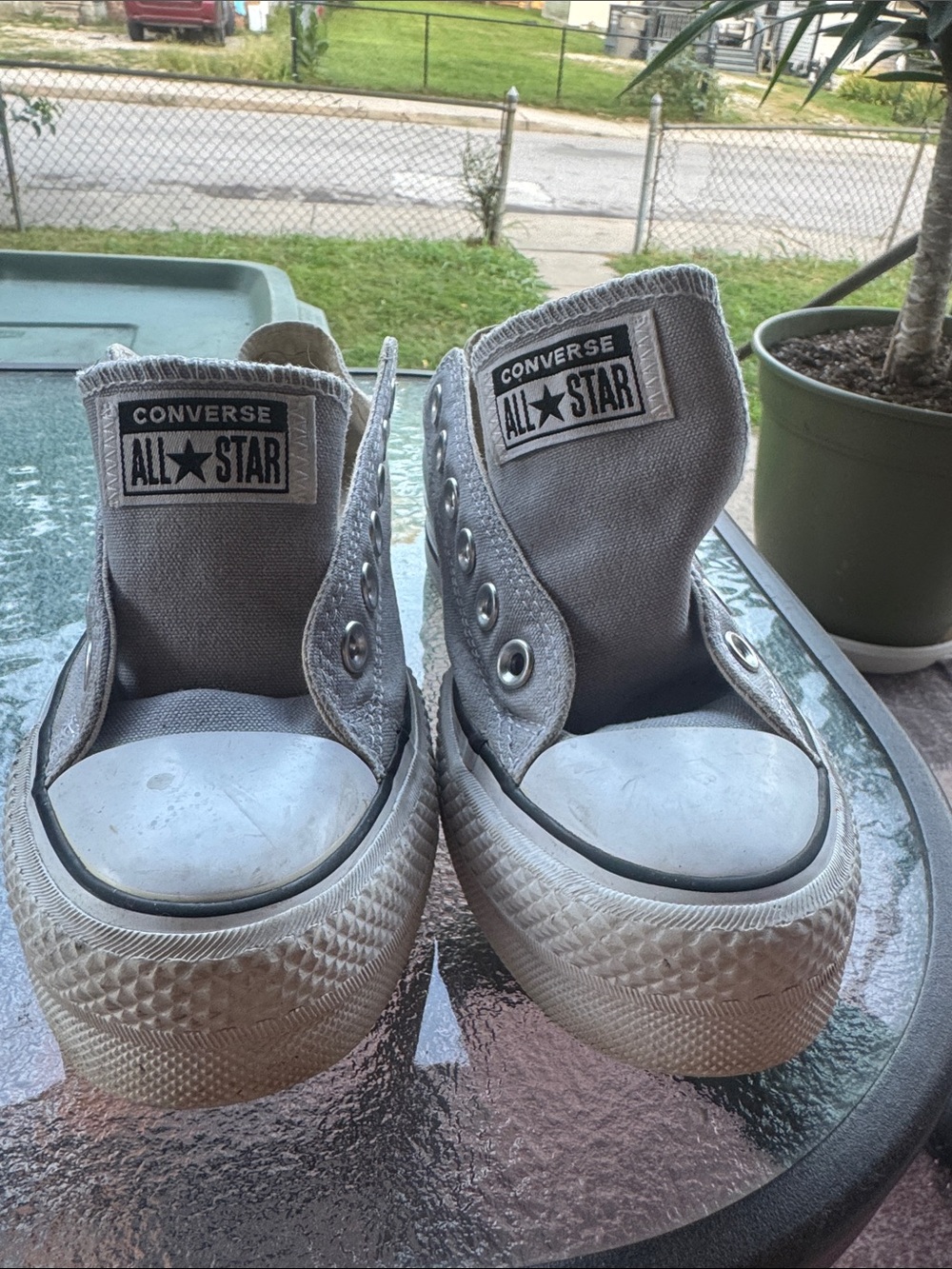 Converse Kids Gray Low-Top All Star Sneakers *have shoe strings